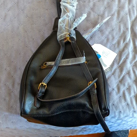 TIME AND TRU BACKPACK CROSSBODY BAG BLACK Time and Tru Women main image 2